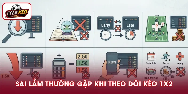 Những sai lầm thường gặp khi theo dõi kèo 1X2