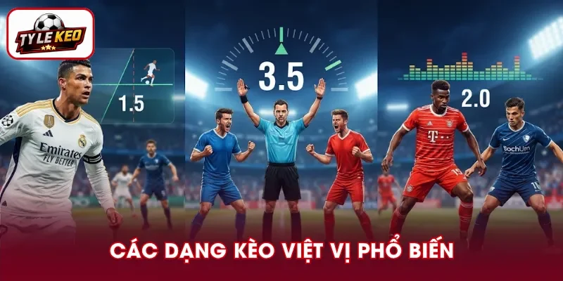 Các loại kèo việt vị phổ biến 
